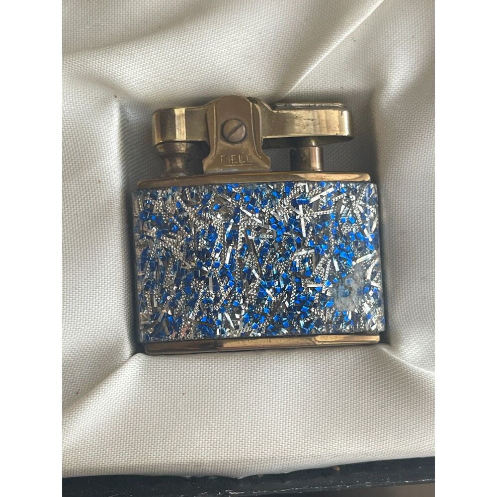 RARE Vintage 50s Confetti Lucite Powder Compact, Field Lighter & Cig Case BOXED - Picture 12 of 14